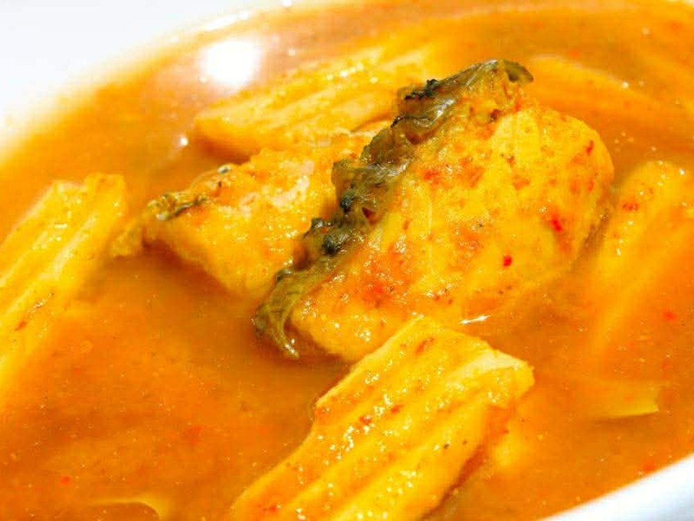 Sour Curry, Sea Bass & Coconut Shoot — Baitoey Seafood Krabi