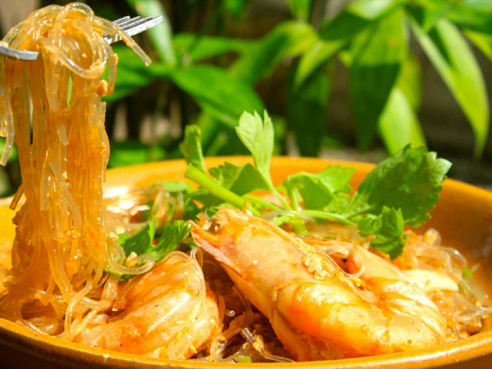 Baked Prawns with Glass Noodles — Baitoey Seafood Krabi